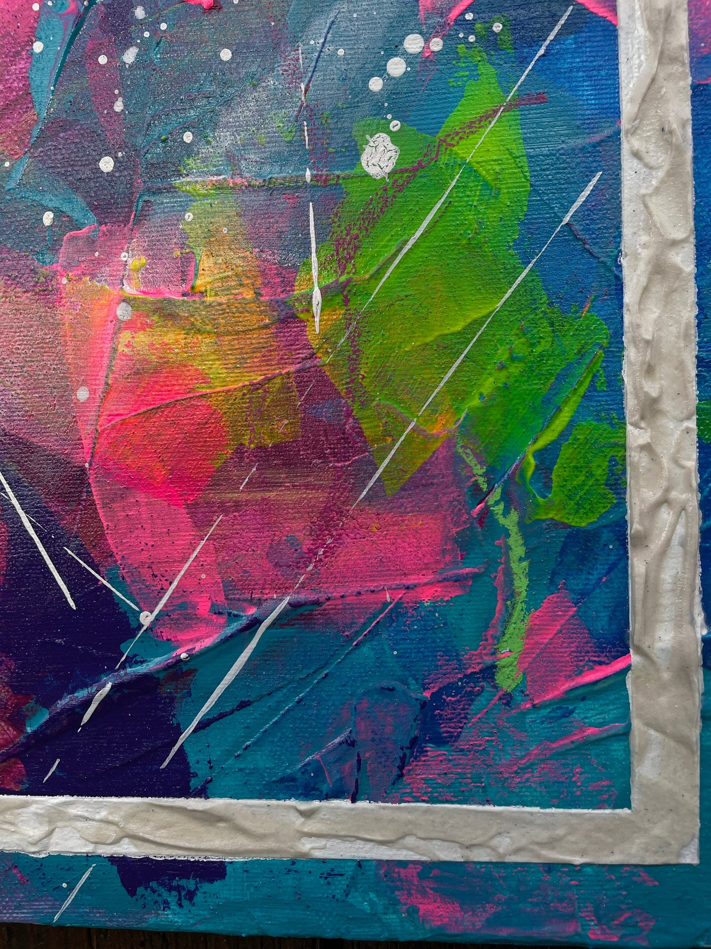 Abstraktes Acryl-Gemälde | handgemalt auf Leinwand 50x70 cm | modernes, individuelles Geschenk | Unikat