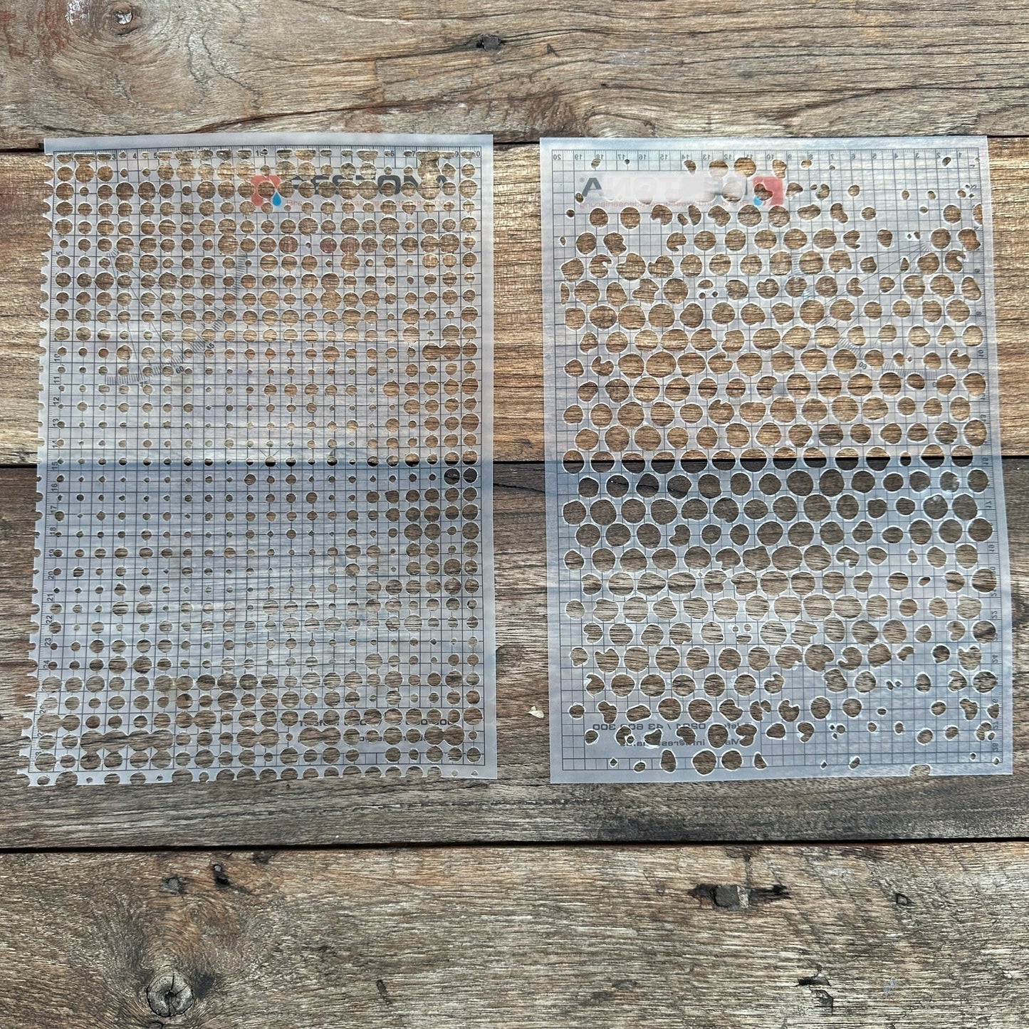 Wiederverwendbares Lackierschablonen-Set aus 6 Musterschablonen für zB Wand, Gemälde, Möbel, Stoff, Werkzeug, Fußböden