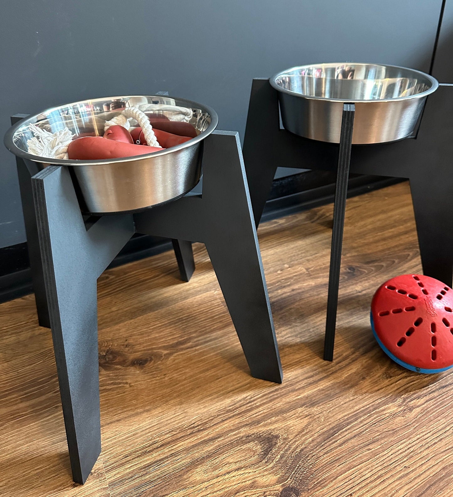 Erhöhter Hundenapf Holz Höhenverstellbare Futterstation Hunde Ergonomisch & Rutschfest Gesunder Futternapf große Hunde und Gelenkproblemen