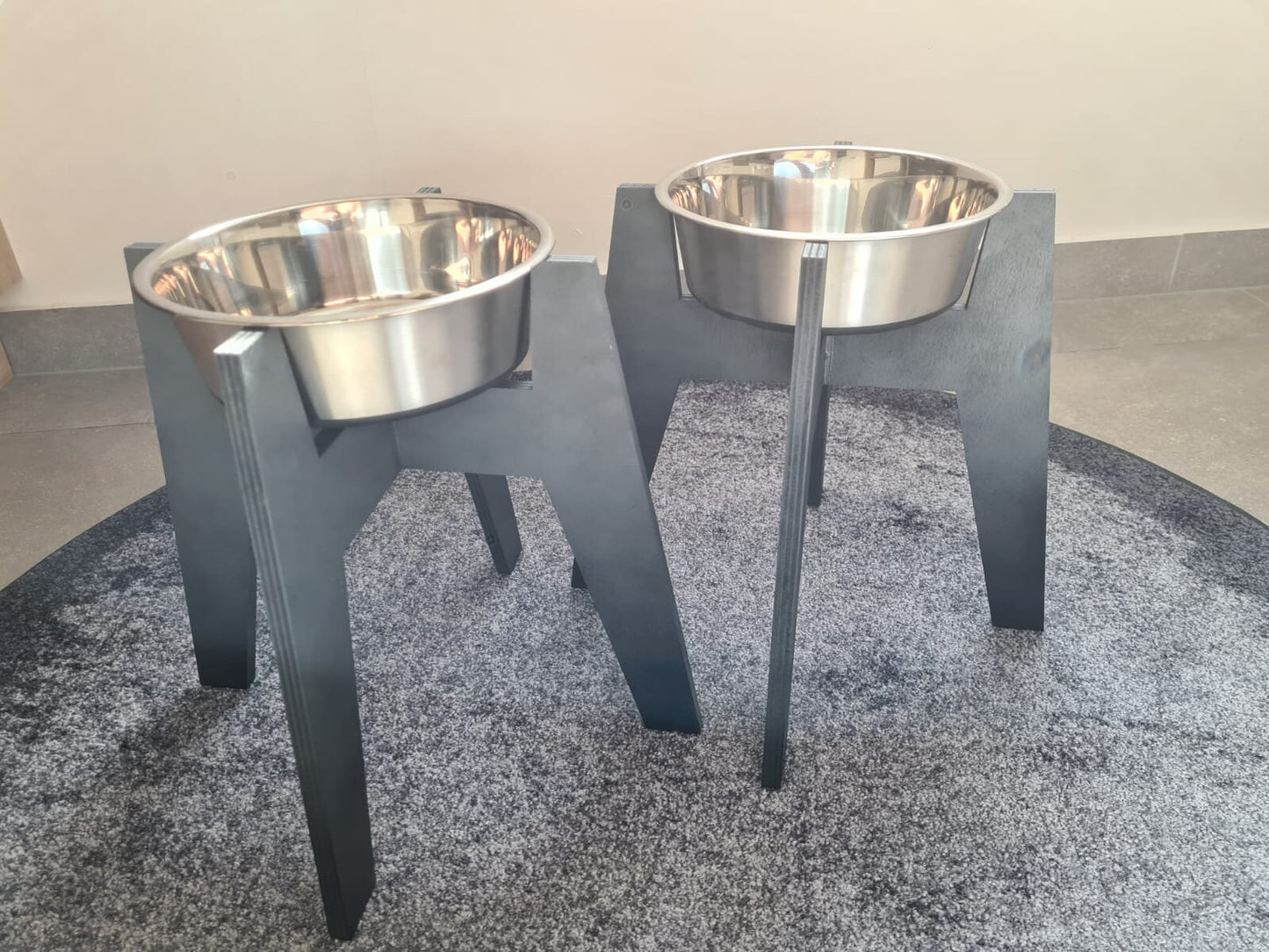 Erhöhter Hundenapf Holz Höhenverstellbare Futterstation Hunde Ergonomisch & Rutschfest Gesunder Futternapf große Hunde und Gelenkproblemen