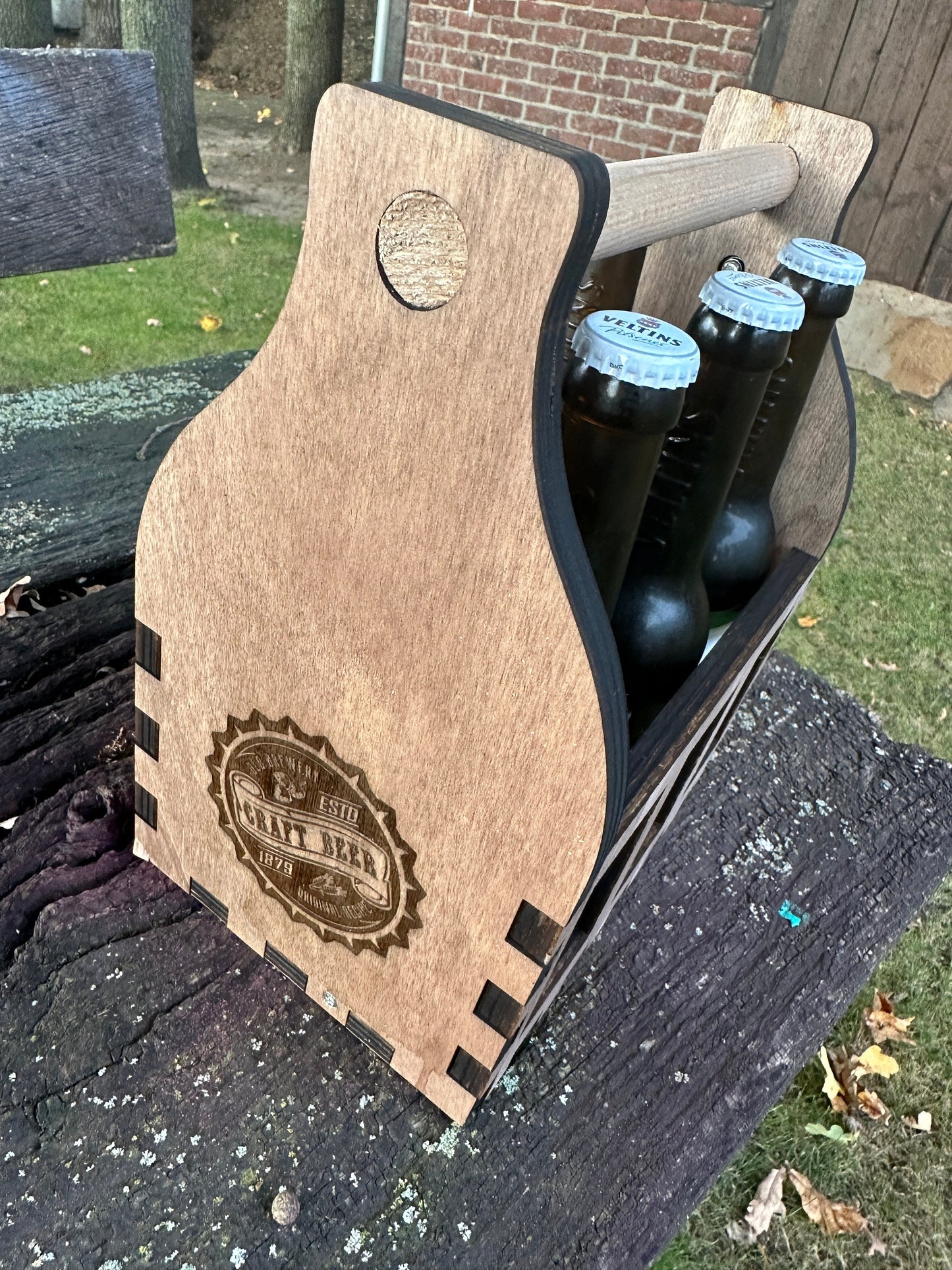 Bier Caddy für 0,33l Flaschen, Männerhandtasche, Bierhalter, Vatertag
