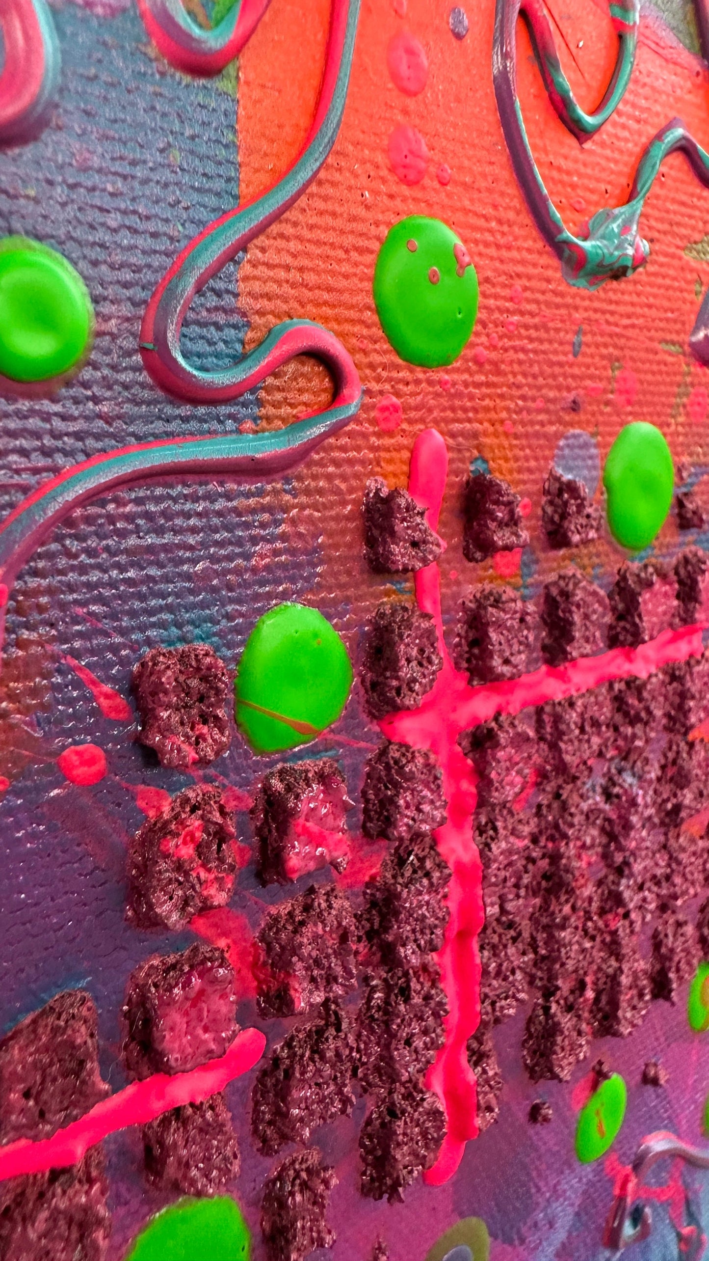 Abstraktes Acryl-Gemälde | handgemalt auf Leinwand 100x100 cm | modernes, individuelles Geschenk | Unikat