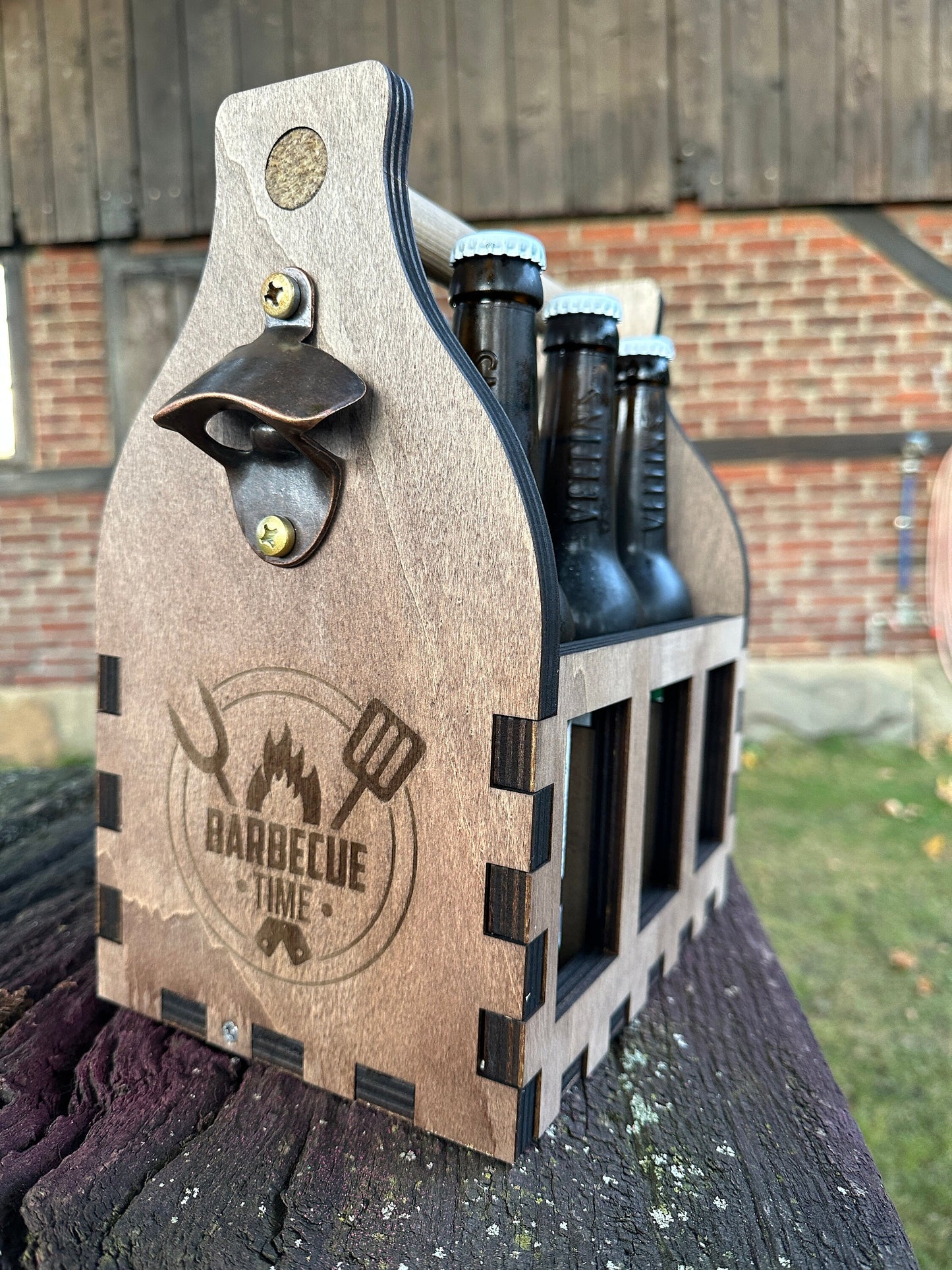 Bier Caddy für 0,33l Flaschen, Männerhandtasche, Bierhalter, Vatertag
