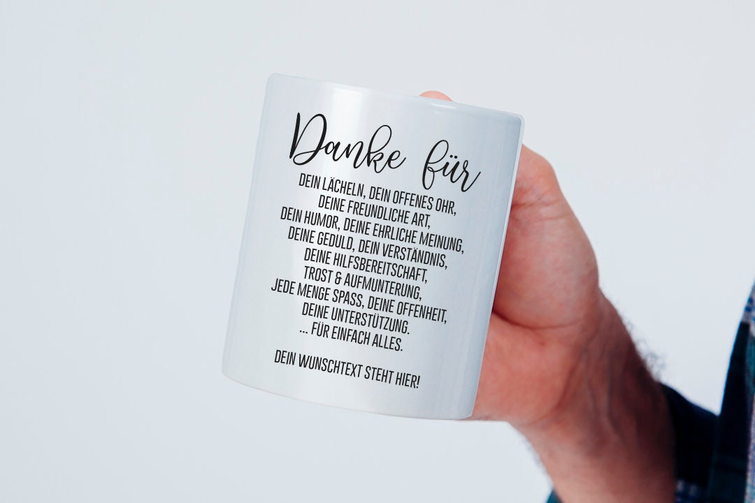 Tasse mit Spruch "Danke für..." Kaffeetasse | Kaffeebecher | Valentinstag | Liebe