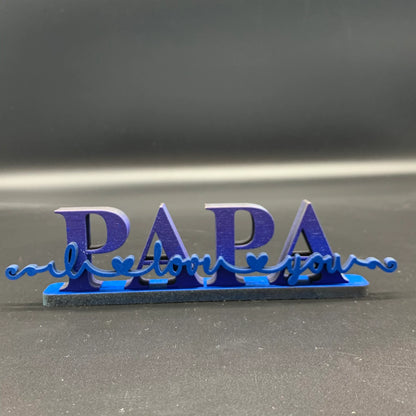 Geschenk für Oma | Opa | Mama | Papa | Muttertag | Vatertag | 3D Schriftzug | 3D Wandtattoo | Holzschriftzug