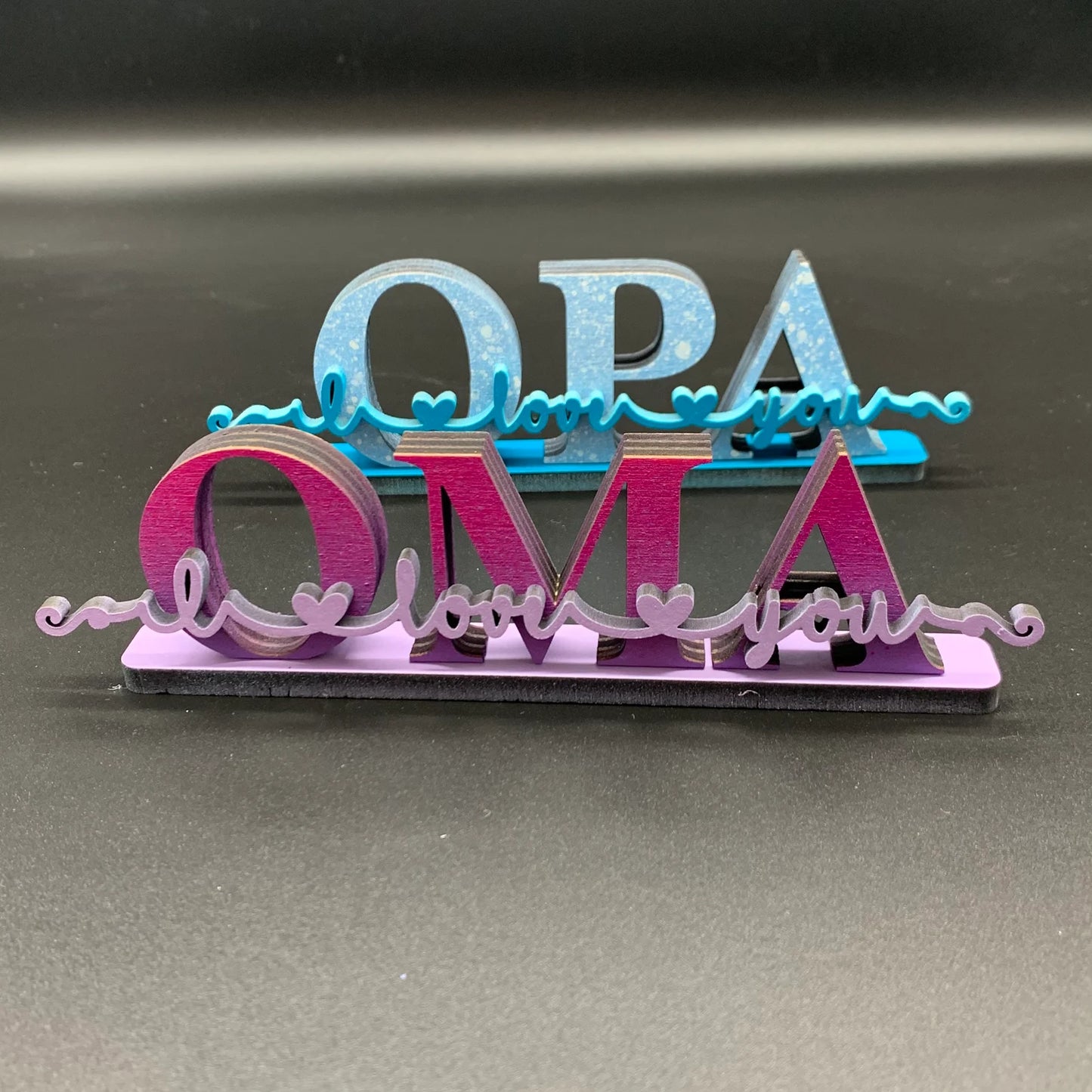 Geschenk für Oma | Opa | Mama | Papa | Muttertag | Vatertag | 3D Schriftzug | 3D Wandtattoo | Holzschriftzug