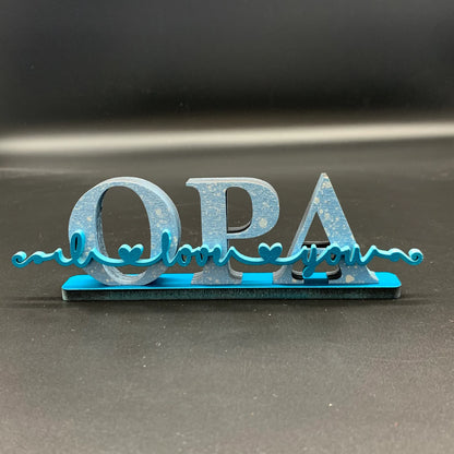 Geschenk für Oma | Opa | Mama | Papa | Muttertag | Vatertag | 3D Schriftzug | 3D Wandtattoo | Holzschriftzug