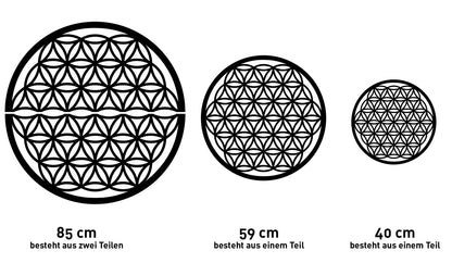 Blume des Lebens Holzdekoration Symbol aus Holz Spirituelle Wandkunst für Yoga Meditation & Wohnzimmer Naturholz Deko mit Heiliger Geometrie
