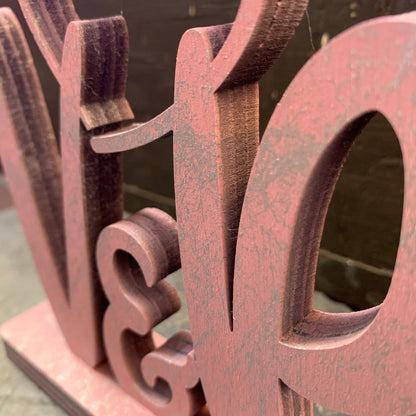 Holz Buchstaben | Initialien mit Herz | stehend | Hochzeitsgeschenk | dekorative | Liebeserklärung | Valentinstag