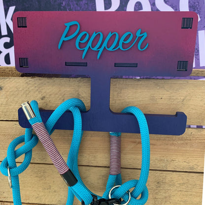 Personalisierte Hundegarderobe, Leinengarderobe, Leinenparkplatz, Leinenhalter, Hundeleine aufhängen, Leine aufhängen