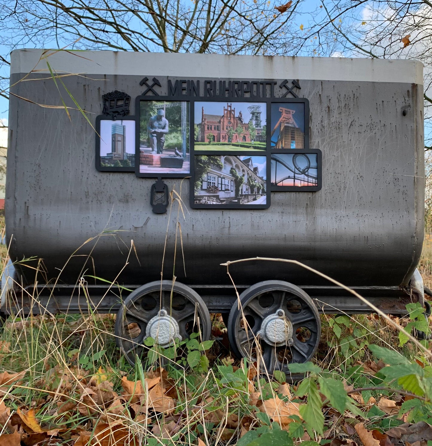 Bilderrahmen Mein Ruhrpott, Wandbild, Fotorahmen, Fotocollage, Foto-Rahmen, Wandschmuck, personalisierte Bildercollage