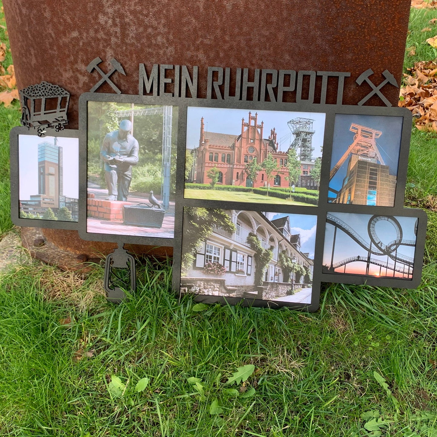 Bilderrahmen Mein Ruhrpott, Wandbild, Fotorahmen, Fotocollage, Foto-Rahmen, Wandschmuck, personalisierte Bildercollage