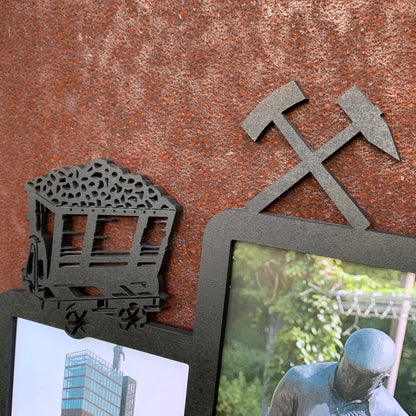 Bilderrahmen Mein Ruhrpott, Wandbild, Fotorahmen, Fotocollage, Foto-Rahmen, Wandschmuck, personalisierte Bildercollage