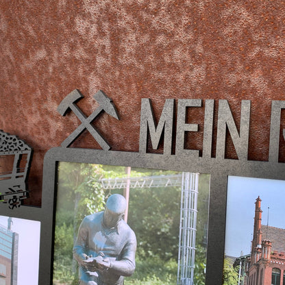 Bilderrahmen Mein Ruhrpott, Wandbild, Fotorahmen, Fotocollage, Foto-Rahmen, Wandschmuck, personalisierte Bildercollage