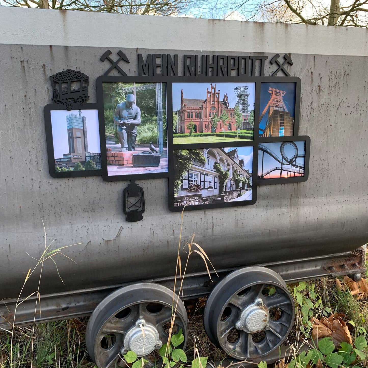 Bilderrahmen Mein Ruhrpott, Wandbild, Fotorahmen, Fotocollage, Foto-Rahmen, Wandschmuck, personalisierte Bildercollage