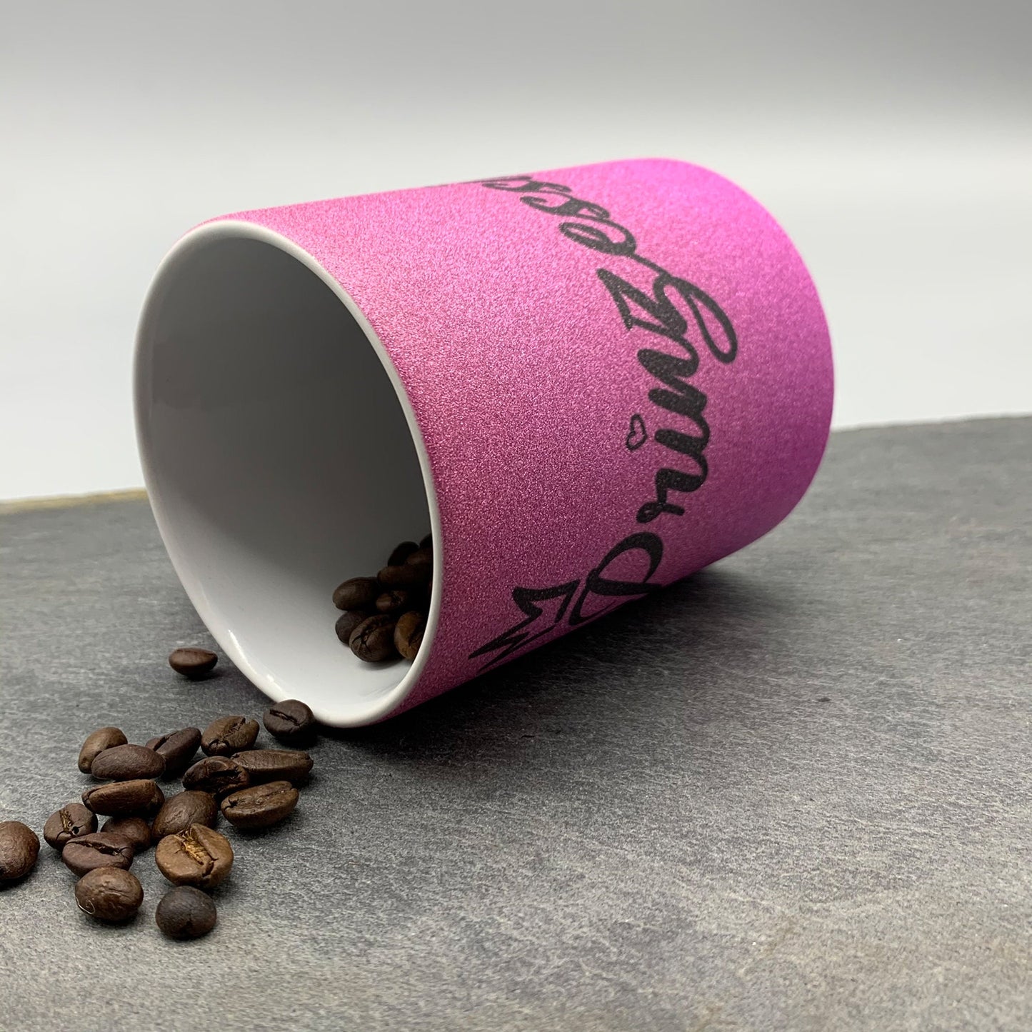 Prinzessin Glitzer Tasse in pink | Kaffeebecher | Kaffeetasse