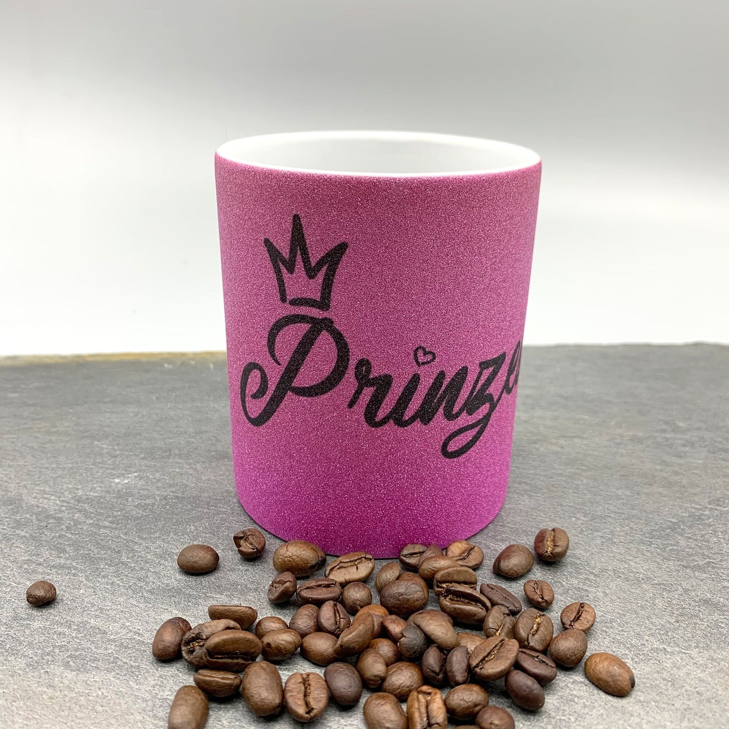 Prinzessin Glitzer Tasse in pink | Kaffeebecher | Kaffeetasse