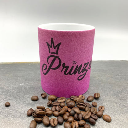 Prinzessin Glitzer Tasse in pink | Kaffeebecher | Kaffeetasse