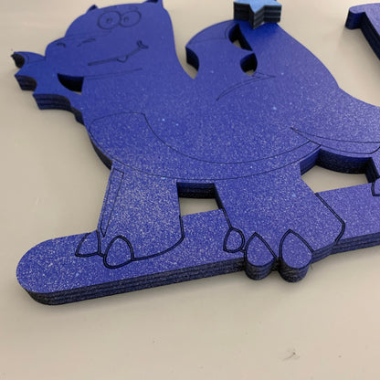 Namensschild mit Dinosaurier personalisiert | Türschild | Schild | Kinderzimmer | Baby | Kinderzimmerdeko | Wanddeko |