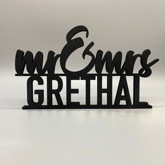 Türschild Familie | Mr & Mrs Familienschild | Familie | Familienname | Holzschild | personalisiert | 3D Wanddeko