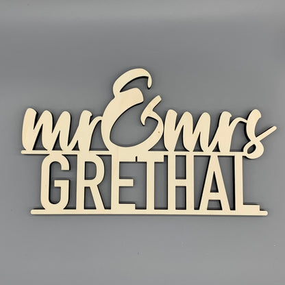 Türschild Familie | Mr & Mrs Familienschild | Familie | Familienname | Holzschild | personalisiert | 3D Wanddeko