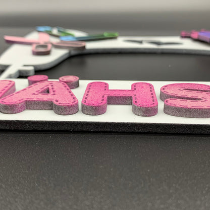 Nähschild | Nähstube Schild | Nähmaschine | Namensschild | Türschild für Nähbegeisterte aus MDF | Muttertag | Geburtstagsgeschenk