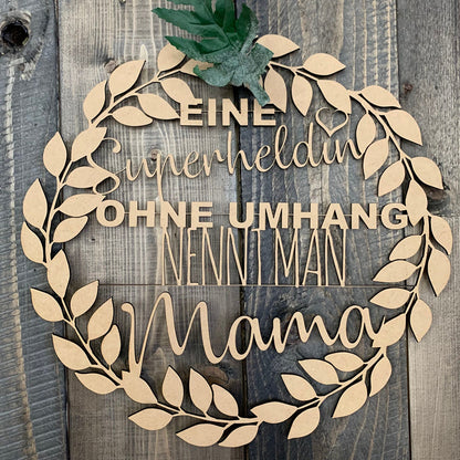 Muttertagsgeschenk "Eine Superheldin ohne Umhang nennt man Mama" Geschenk zum Muttertag