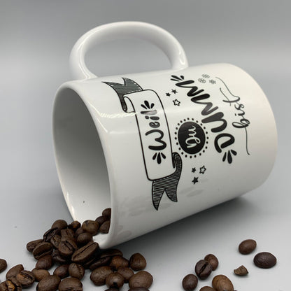 Tasse mit Spruch "Weil DU DUMM bist" Kaffeetasse | Kaffeebecher