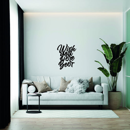 Wish you were Beer Schriftzug aus Holz | 3D Schriftzug | Wanddeko | Wandkunst | Wandschild | 3D Wandtattoo