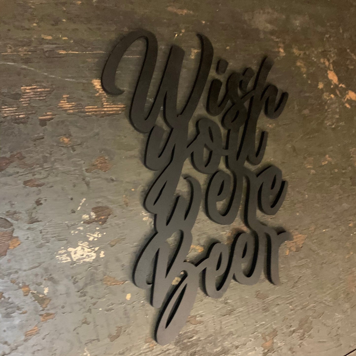 Wish you were Beer Schriftzug aus Holz | 3D Schriftzug | Wanddeko | Wandkunst | Wandschild | 3D Wandtattoo
