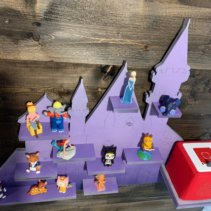 Toniebox Regal Königin / Prinzessin Schloss | Ablage für Musikbox & Toniefiguren | Wandregal | Figuren | Wandhalterung | mit Eiseffekte