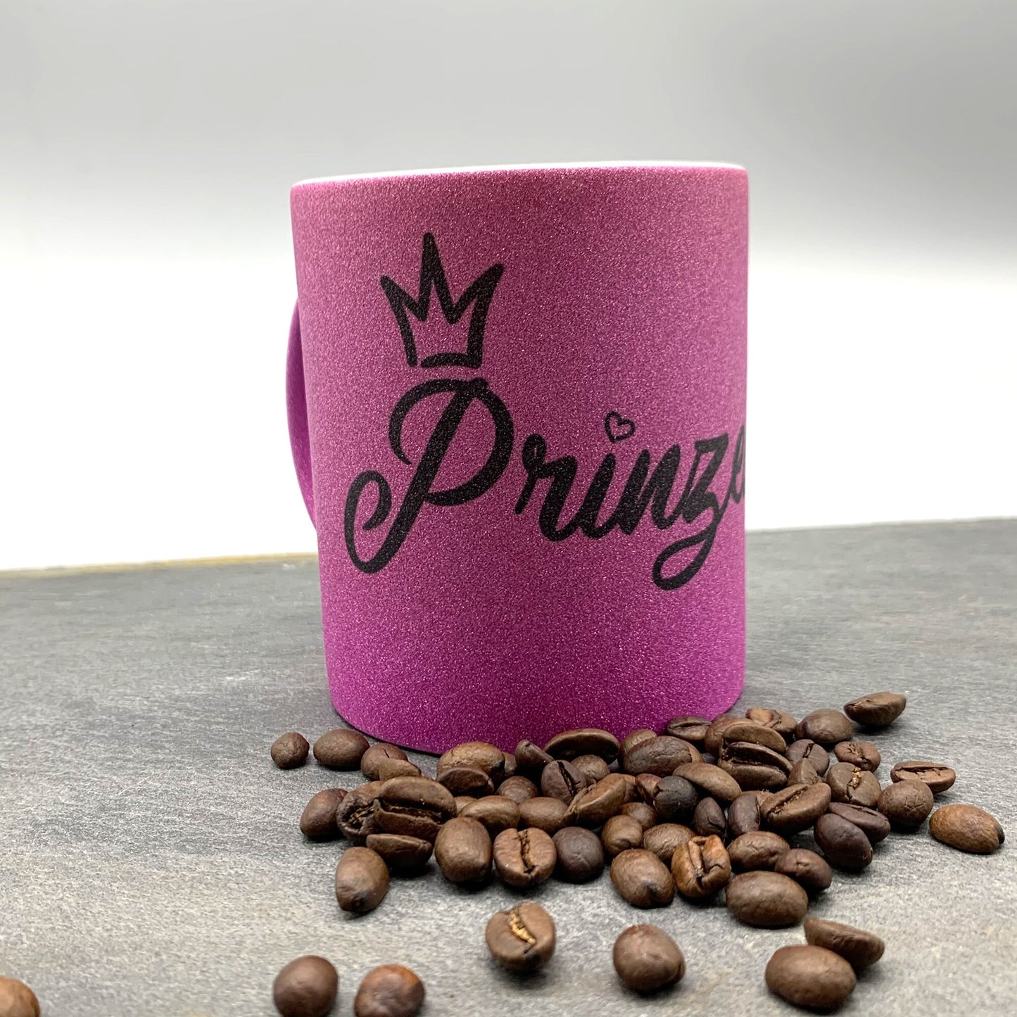 Prinzessin Glitzer Tasse in pink | Kaffeebecher | Kaffeetasse