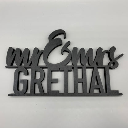 Türschild Familie | Mr & Mrs Familienschild | Familie | Familienname | Holzschild | personalisiert | 3D Wanddeko