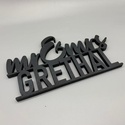 Türschild Familie | Mr & Mrs Familienschild | Familie | Familienname | Holzschild | personalisiert | 3D Wanddeko