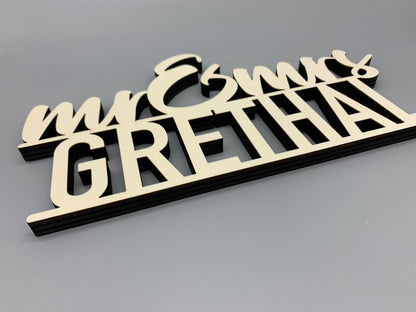 Türschild Familie | Mr & Mrs Familienschild | Familie | Familienname | Holzschild | personalisiert | 3D Wanddeko