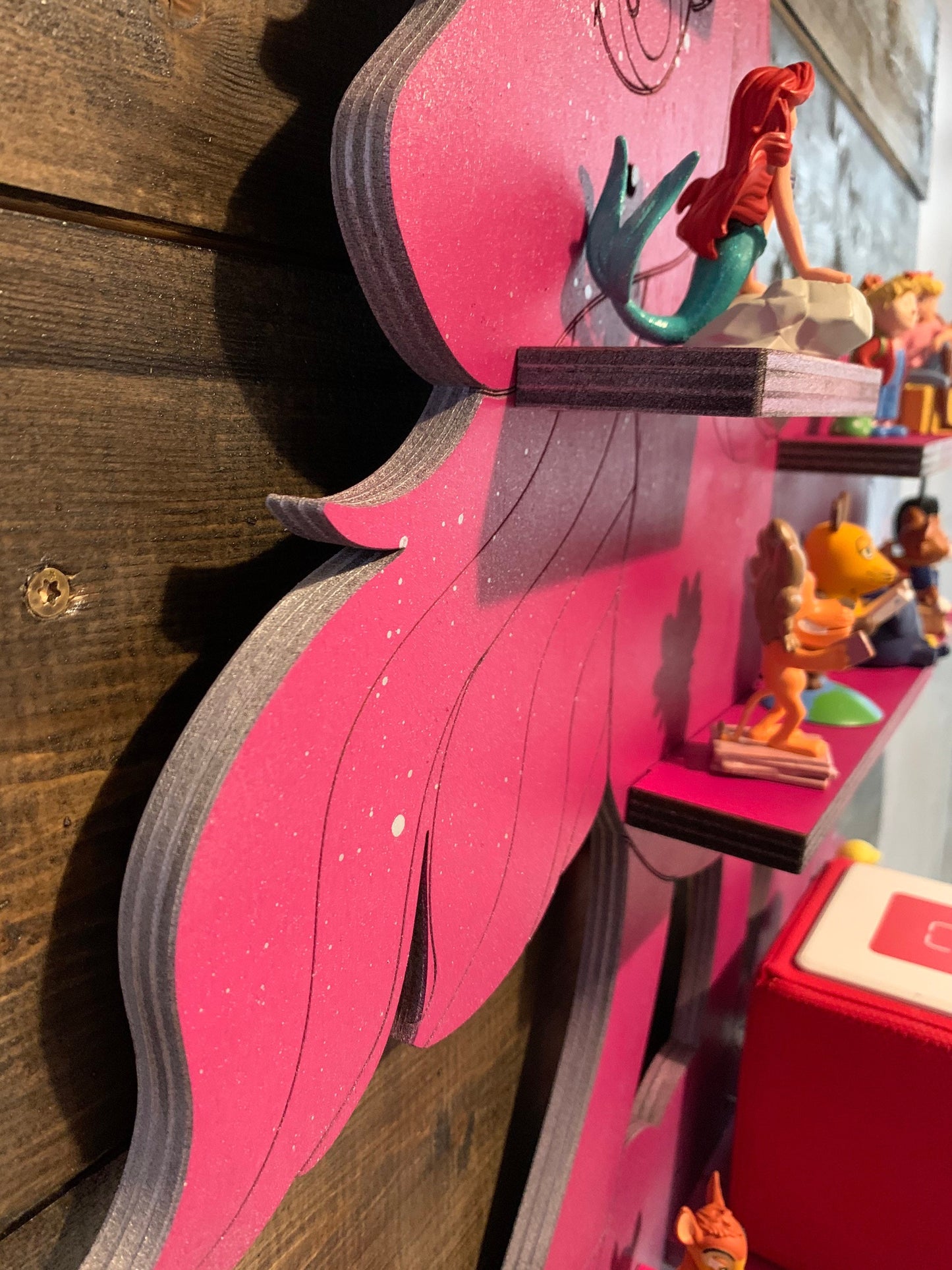 Toniebox Regal Einhorn | Ablage für Musikbox & Toniefiguren | Wandregal | Figuren | Wandhalterung