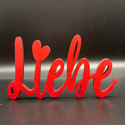 Schriftzug Liebe aus Holz | Hochzeitsdeko | Geschenk | Liebeserklärung | stehend | Hochzeitsgeschenk | Liebe | verliebt | 3D Schriftzug