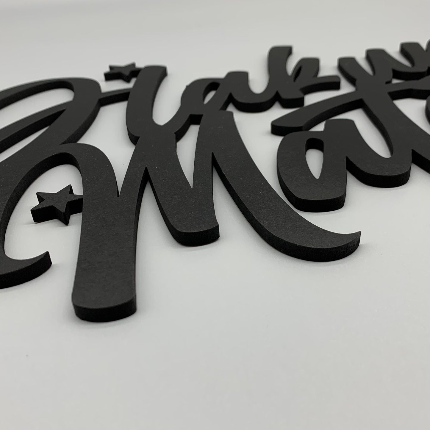 Hakuna Matata Schriftzug mit Hibiskusblüte aus Holz | 3D Schriftzug | Wanddeko | Wandkunst | Wandschild | 3D Wandtattoo