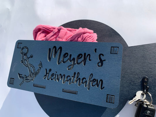 personalisiertes Schlüsselbrett | Garderobe & Kiste | Schlüsselkasten | Schlüsselparkplatz | Schlüsselleiste | Holz