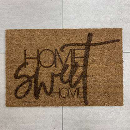 HOME Sweet HOME Türmatte | Kokosfußmatte Indoor | Kokosmatte | Einweihung | personalisierte Fußmatte