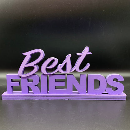 Best Friends Schriftzug aus Holz | 3D | stehend mit Aufsteller | Geschenk | Holzschriftzug