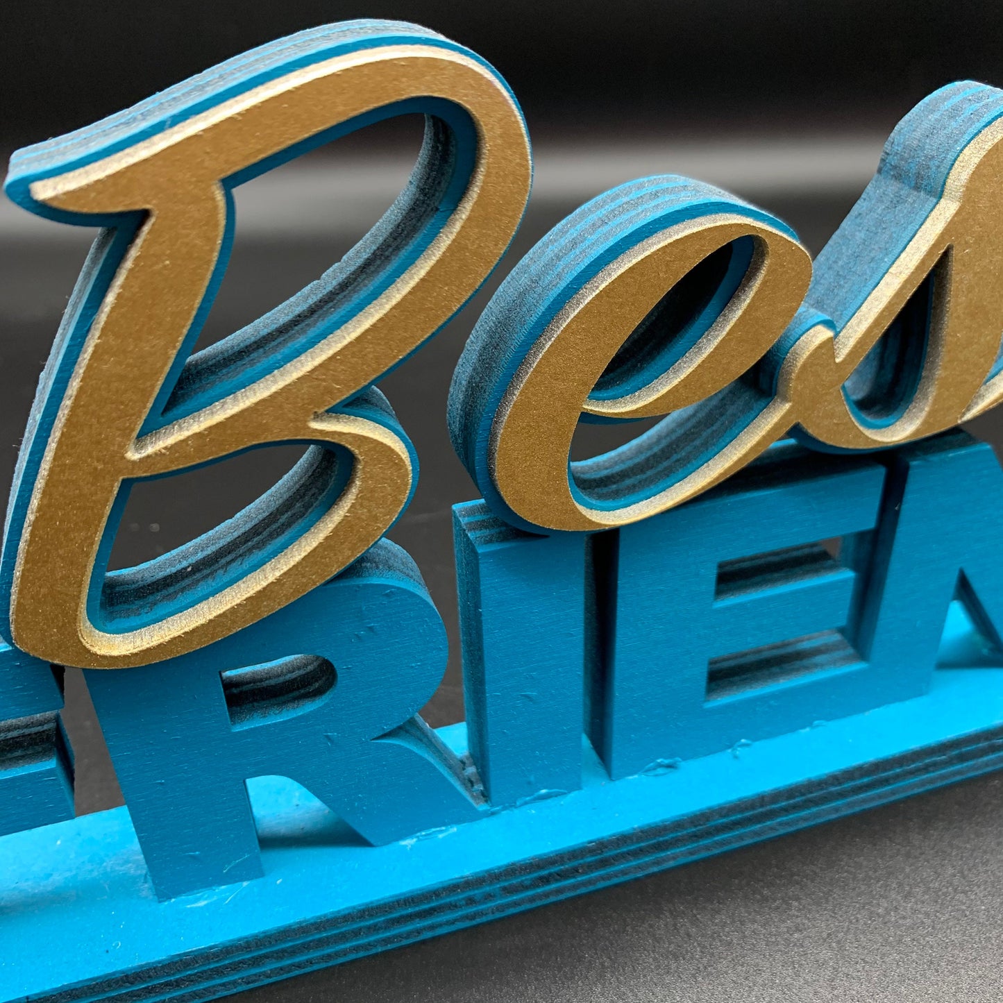 Best Friends Schriftzug aus Holz | 3D | stehend mit Aufsteller | Geschenk | Holzschriftzug