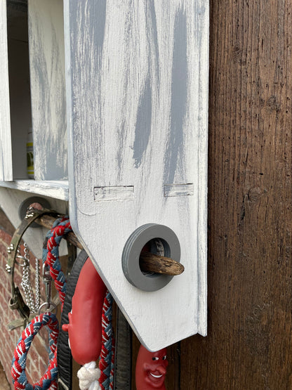 Hundegarderobe, Leinenplatz, Hängeschrank, Leinengarderobe, Leinenparkplatz, Leinenhalter, Hundeleine, Shabby Chic, Treibholz