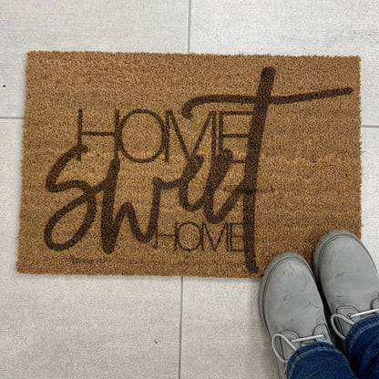 HOME Sweet HOME Türmatte | Kokosfußmatte Indoor | Kokosmatte | Einweihung | personalisierte Fußmatte