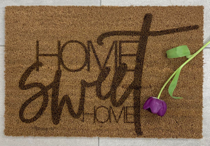 HOME Sweet HOME Türmatte | Kokosfußmatte Indoor | Kokosmatte | Einweihung | personalisierte Fußmatte