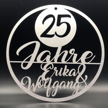 Jubiläumskranz, Jubiläum, 25 Jahre, 50 Jahre, gold Hochzeit, Silber Hochzeit, Hochzeitstag, personalisiert, Geschenk