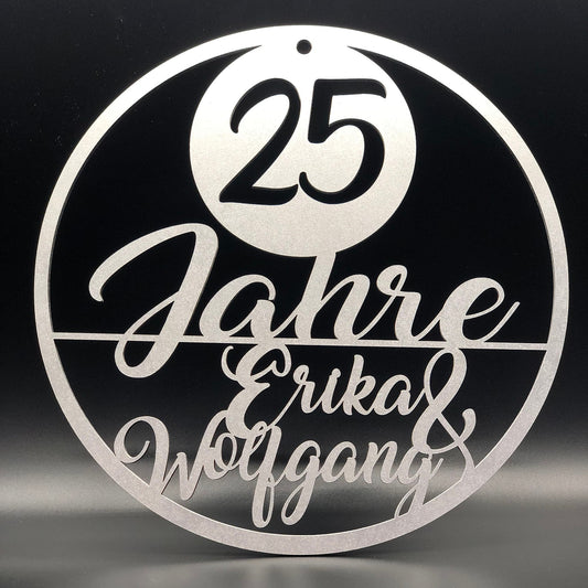 Jubiläumskranz, Jubiläum, 25 Jahre, 50 Jahre, gold Hochzeit, Silber Hochzeit, Hochzeitstag, personalisiert, Geschenk