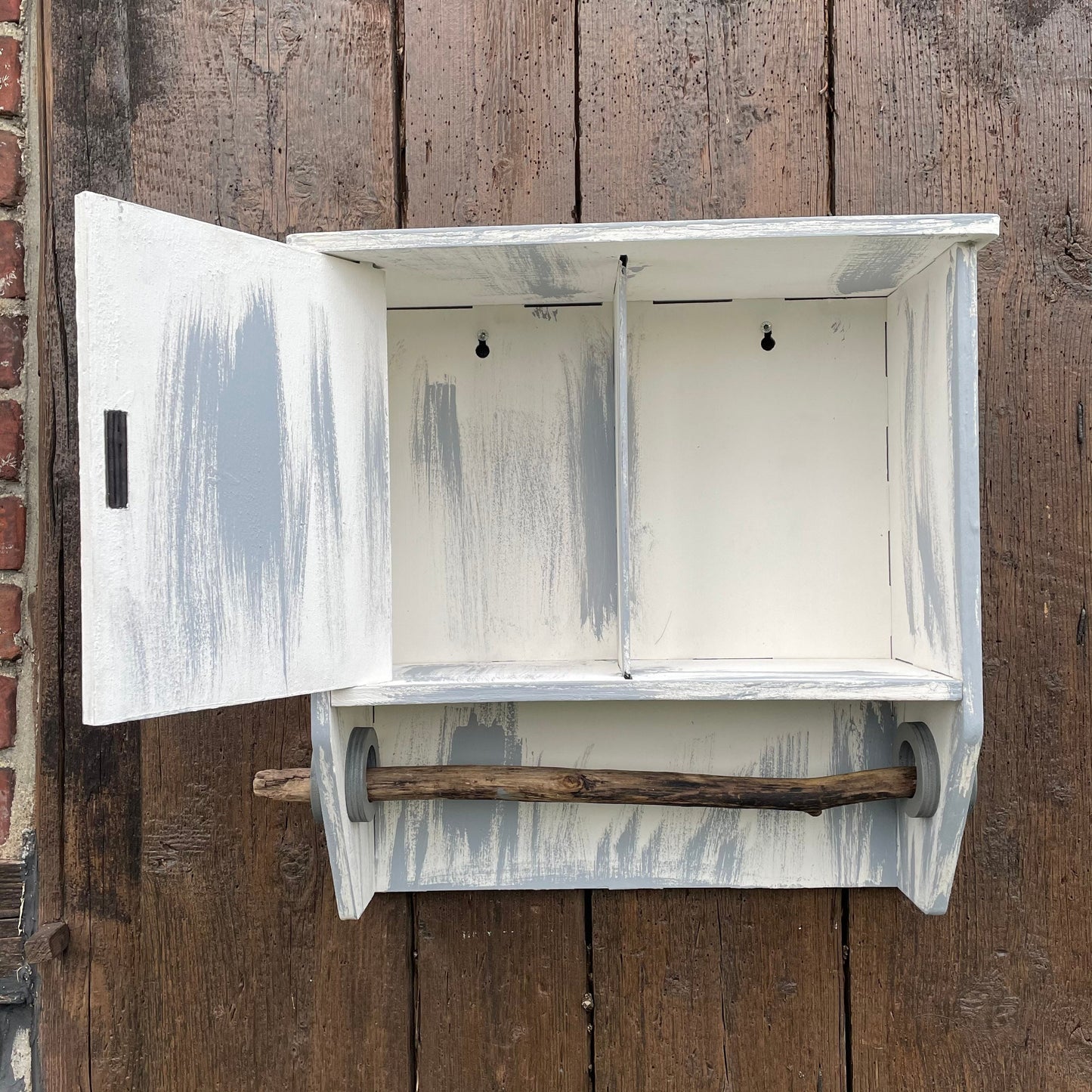 Hundegarderobe, Leinenplatz, Hängeschrank, Leinengarderobe, Leinenparkplatz, Leinenhalter, Hundeleine, Shabby Chic, Treibholz