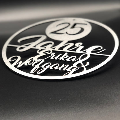 Jubiläumskranz, Jubiläum, 25 Jahre, 50 Jahre, gold Hochzeit, Silber Hochzeit, Hochzeitstag, personalisiert, Geschenk