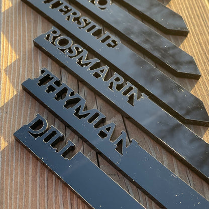 Pflanzstecker personalisiert 10 Stück | aus Acryl | Beetstecker | Gemüse | Kräuter | Obst | Blumen | Garten Beschriftung